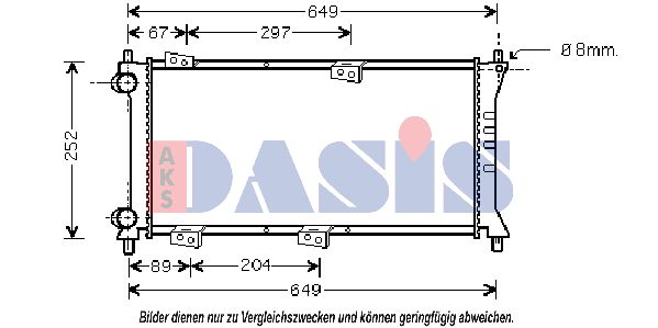 AKS DASIS Radiaator,mootorijahutus 080059N